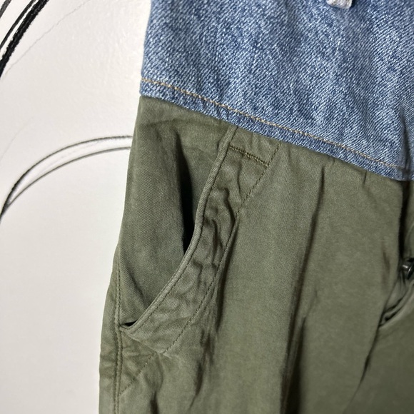 Hudson Women’s High Rise Green Cargo w/ Denim Waistband, 24 Waist, Ankle Pant - Picture 9 of 14